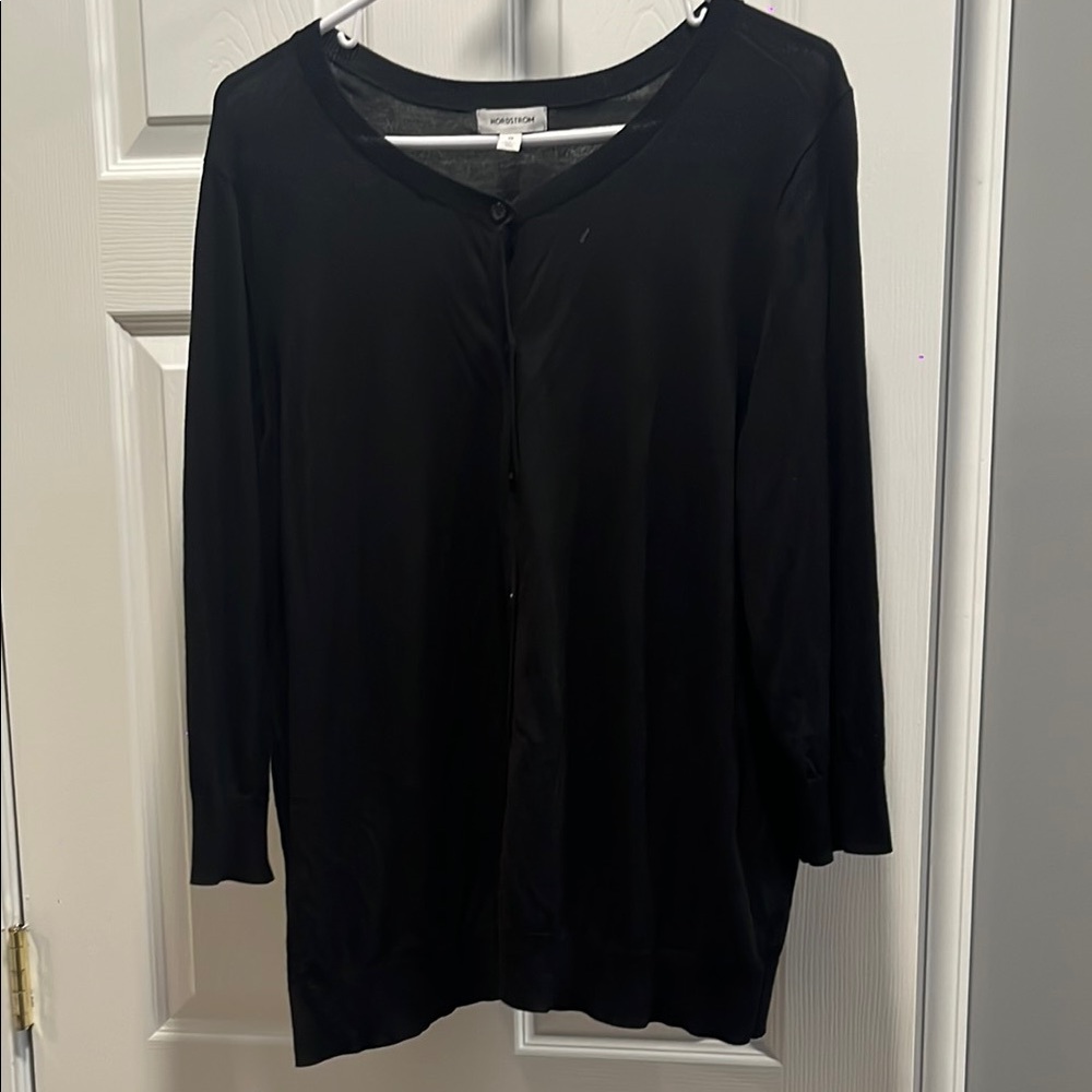 2X Nordstrom black cardigan with buttons